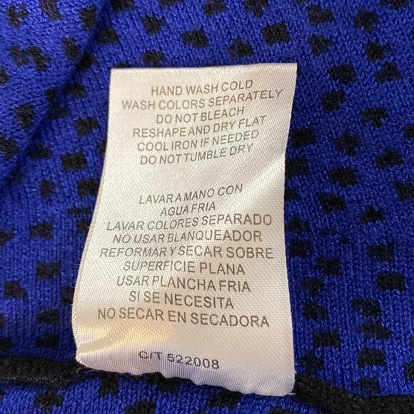 Gabby Skye Black and Blue Sweater Dress Size Small - Picture 5 of 9